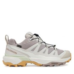 Trekkingi Salomon. Czerwone buty trekkingowe Salomon, z gore-texu, bez zapięcia. Za 569.99 zł.