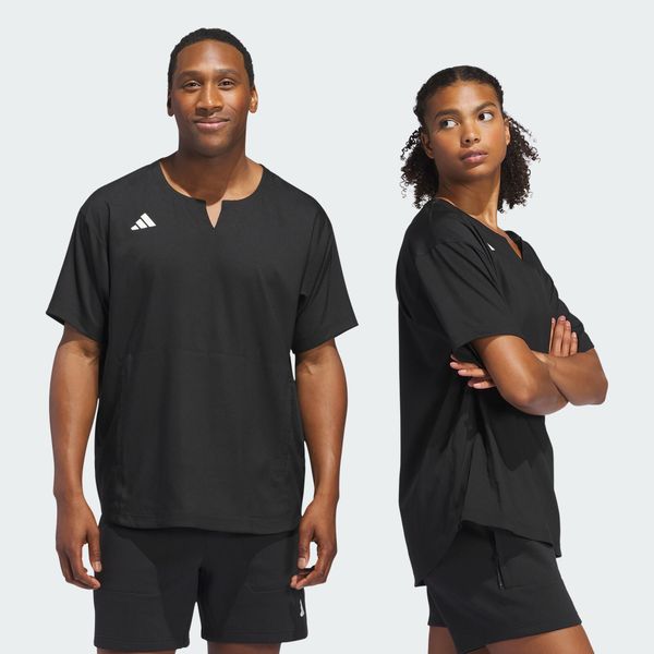 Bluza Adizero Dugout Cage (uniseks). Czarne bluzy adidas, bez wzorów, z materiału, sportowe, bez ramiączek, bez kaptura. Za 279.00 zł.