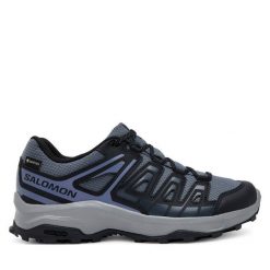 Trekkingi Salomon. Szare buty trekkingowe Salomon, z gore-texu, bez zapięcia. Za 339.99 zł.