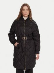 TWINSET Płaszcz przejściowy 252TP2130 Czarny Regular Fit. Czarne płaszcze Twinset, bez wzorów, z syntetyku, bez kaptura. Za 1,469.00 zł.
