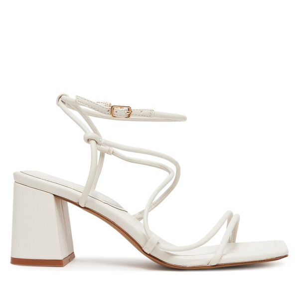 Sandały Aldo. Białe sandały Aldo, bez wzorów, bez obcasa, na słupku, bez zapięcia. Za 339.99 zł.