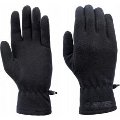 Rękawiczki polarowe dla kobiet Hi-tec Lady salmo. Czarne rękawiczki Hi-tec, bez wzorów, z polaru, sportowe. W wyprzedaży za 29.99 zł.