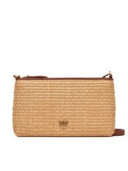 PINKO Torebka Flat Horizontal Mini PE 25 PCPL 104277 A2CE Beżowy. Brązowe listonoszki Pinko, bez wzorów, z syntetyku, bez dodatków. Za 399.99 zł.