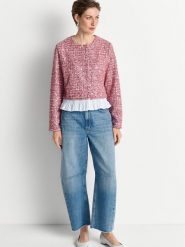 Rich & Royal kurtka z tkaniny bouclé Kobiety Sztuczne włókno różowy, XS. Czerwone kurtki Rich & Royal, uniwersalny, bez wzorów, z tkaniny, eleganckie, bez kaptura. Za 549.95 zł.