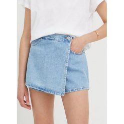 Levi's szorty jeansowe damskie gładkie high waist. Niebieskie szorty Levi's, bez wzorów, z denimu. Za 299.99 zł.