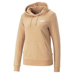 Bluza dresowa damska Puma ESS+ EMBROIDERY. Brązowe bluzy Puma, m, bez wzorów, z dresówki, bez kaptura. Za 344.00 zł.