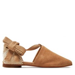 Sandały Castañer. Brązowe sandały Castañer, bez wzorów, bez obcasa, na płaskiej podeszwie, bez zapięcia. Za 449.99 zł.