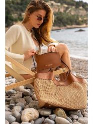 Maison héritage PARIS Skórzany shopper bag w kolorze jasnobrązowo-beżowym - 49 x 38 x 16 cm rozmiar: onesize. Brązowe shopper bag maison héritage PARIS, bez wzorów, z materiału, na ramię, bez dodatków. Za 428.07 zł.