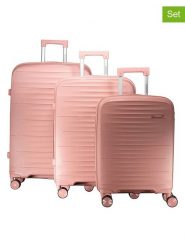 Geographical Norway 3-częściowy zestaw "Sillo" w kolorze jasnoróżowym rozmiar: onesize. Różowe walizki Geographical Norway. Za 404.99 zł.