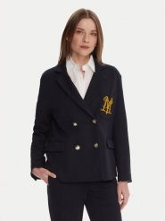 Maryley Marynarka 25IB288/M02/07BL Granatowy Regular Fit. Niebieskie marynarki i żakiety Maryley, m, bez wzorów, z syntetyku, bez ramiączek. Za 499.99 zł.
