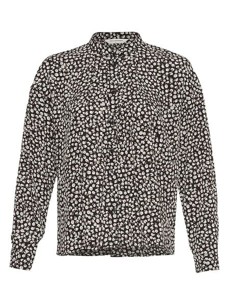 MOSS COPENHAGEN Bluzka w kolorze czarno-białym rozmiar: S. Czarne bluzki Moss Copenhagen, s, bez wzorów, bez kołnierzyka, bez ramiączek. Za 118.84 zł.