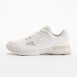 Buty tenisowe Artengo TS500 damskie na mączkę. Białe buty treningowe ARTENGO, bez wzorów, z kauczuku, bez zapięcia, tenisowe. Za 199.99 zł.