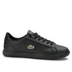 Buty sneakersy damskie sportowe Lacoste LEROND BL 21 1 CUJ. Czarne buty treningowe Lacoste, bez wzorów, z gumy, bez zapięcia, trekkingowe. Za 359.00 zł.