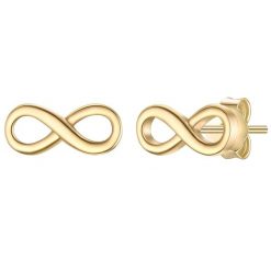 Glanzstücke München Kolczyki Infinity z srebra próby 925 w kolorze zlotym 1 ct Damski. Żółte kolczyki Glanzstücke München, pozłacane. Za 189.99 zł.