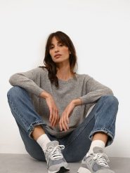 Just Cashmere Kaszmirowy sweter "Rebecca" w kolorze szarym rozmiar: XXL. Szare swetry Just Cashmere, xxl, bez wzorów, z kaszmiru, bez ramiączek. Za 408.49 zł.