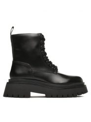 Pepe Jeans Botki PLS50497 Czarny. Czarne botki Pepe Jeans, bez wzorów, z jeansu, bez obcasa, na płaskiej podeszwie, bez zapięcia. Za 349.99 zł.