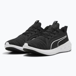 Buty do biegania PUMA Softride Carson Knit. Czarne buty do biegania Puma, bez wzorów, bez zapięcia, do biegania. Za 209.99 zł.