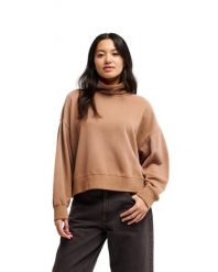 Bluza dla Kobiety FOX RIVER Brązowy. Brązowe bluzy Quiksilver, l, bez wzorów, z bawełny, klasyczne, bez ramiączek, bez kaptura. Za 339.99 zł.