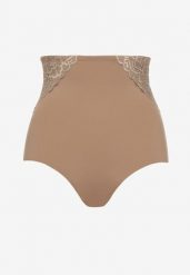 Ciemnobeżowe Majtki Modelujące High Waist Savirolle. Brązowe bielizna modelująca Renee, bez wzorów, z jeansu, z podwyższonym stanem. W wyprzedaży za 35.99 zł.
