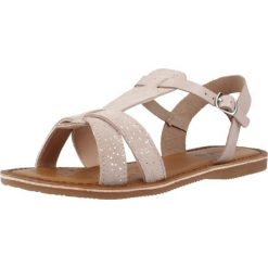 Sandały GEOX J SANDAL EOLIE G. Rose. Czerwone sandały Geox, bez wzorów, ze skóry, bez obcasa, bez zapięcia. Za 165.99 zł.