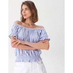 Bluzka off shoulder w paski - Granatowy. Bluzki marki House. Za 39.99 zł.
