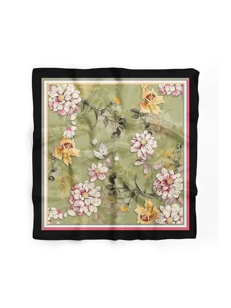 Lucky Bees Chusta w kolorze zielono-jasnoróżowym - 55 x 55 cm rozmiar: onesize. Różowe chusty Lucky Bees, bez wzorów, z materiału. Za 21.99 zł.