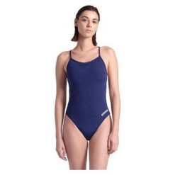 Kostium kąpielowy jednoczęściowy z koronkowym tyłem dla kobiet Arena Solide. Białe stroje jednoczęściowe Arena, bez wzorów, z koronki, sportowe. Za 179.99 zł.