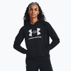 Bluza Damska Sportowa UA Z Kapturem UA Rival Fleece Big Logo Hdy. Czarne bluzy z kapturem Under Armour, bez wzorów, z kapturem, na fitness i siłownię. W wyprzedaży za 163.50 zł.