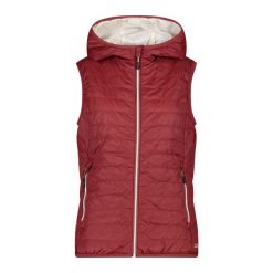 Kurtka bez rękawów z kapturem dla kobiet CMP. Czerwone kurtki narciarskie CMP, na zimę, bez wzorów, z kapturem, narciarskie. W wyprzedaży za 320.35 zł.