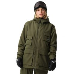 Kurtka Colourwear U More Pocket Parka. Brązowe kurtki narciarskie Colourwear, na zimę, bez wzorów, sportowe, bez kaptura. W wyprzedaży za 1,106.50 zł.