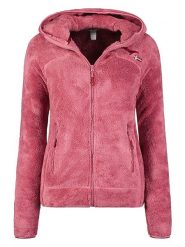 Geographical Norway Kurtka polarowa "Upalood" w kolorze jasnoróżowym rozmiar: XXL. Różowe kurtki Geographical Norway, xxl, z aplikacjami, z polaru, bez kaptura. Za 112.29 zł.