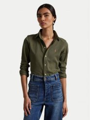 Polo Ralph Lauren Koszula 211924258014 Khaki Slim Fit. Brązowe koszule Polo Ralph Lauren, xs, bez wzorów, z bawełny, bez kołnierzyka, bez ramiączek. Za 559.99 zł.