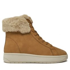 Botki Caprice. Brązowe botki Caprice, bez wzorów, bez obcasa, na płaskiej podeszwie, bez zapięcia. Za 289.99 zł.