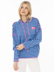 Zwillingsherz Bluza w kolorze niebieskim rozmiar: S/M. Niebieskie bluzy z kapturem Zwillingsherz, m, bez wzorów, z kapturem. Za 129.75 zł.