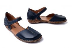 JOSEF SEIBEL 79542 162 505 Rosalie 42 Pulse dunkelblau, sandały damskie. Niebieskie sandały Josef Seibel, bez wzorów, ze skóry, bez obcasa, bez zapięcia. Za 359.90 zł.