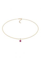 Elli Damski choker pasjans z różowym kryształem, srebro próby 925 Sterling Silver Naszyjniki 1 ct. Czerwone naszyjniki Elli, z materiału, srebrne. Za 248.99 zł.