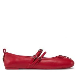 Baleriny PINKO. Czerwone baleriny Pinko, bez wzorów, bez obcasa, bez zapięcia. Za 619.99 zł.