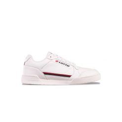 Buty sportowe do chodzenia unisex Lotto NANDU. Białe buty sportowe lifestyle Lotto, bez wzorów, z gumy, sportowe, bez zapięcia. Za 119.99 zł.
