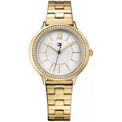 Tommy Hilfiger Candice 1781856. Białe zegarki Tommy Hilfiger, pozłacane. W wyprzedaży za 530.00 zł.
