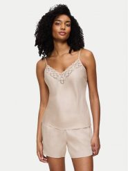 Triumph Piżama Wild Azalea 10221499 Beżowy Regular Fit. Brązowe piżamy Triumph, bez wzorów, z lyocellu, bez kołnierzyka, bez ramiączek. Za 209.99 zł.