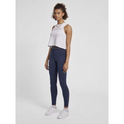 Damskie bawełniane legginsy o średnim kroju Hummel TE Maja. Niebieskie legginsy Hummel, bez wzorów, z bawełny, sportowe. Za 131.50 zł.
