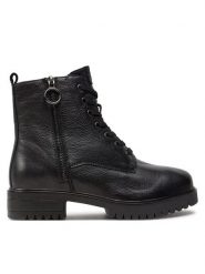Caprice Trapery 9-26251-43 Czarny. Czarne traperki Caprice, bez wzorów, ze skóry, bez obcasa, bez zapięcia. Za 298.99 zł.