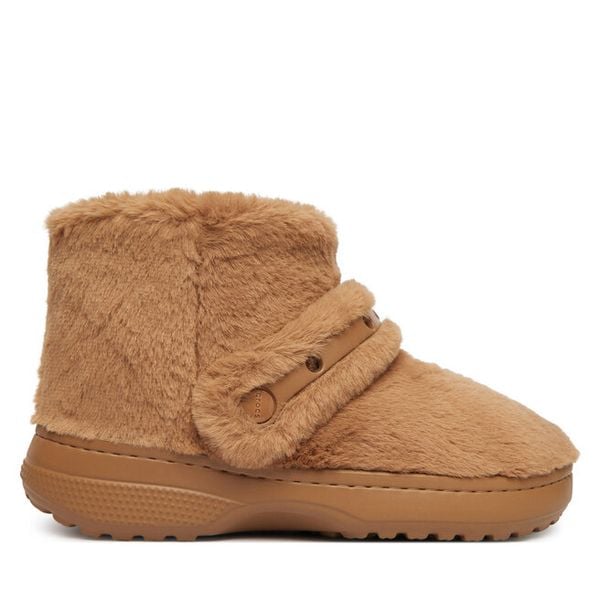 Kapcie Crocs. Brązowe kapcie Crocs, bez wzorów. Za 379.99 zł.