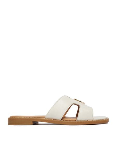 Beverly Hills Polo Club Klapki EO-WI16-ALYSHA-02 Biały. Białe klapki Beverly Hills Polo Club, bez wzorów, ze skóry, bez obcasa, bez zapięcia. Za 238.99 zł.