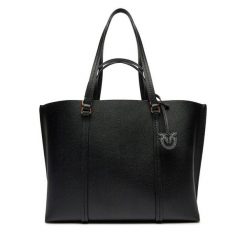 Torebka PINKO. Czarne shopper bag Pinko, bez wzorów, bez dodatków. Za 1,179.00 zł.