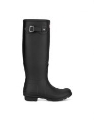 Hunter Kalosze WFT2083RMA Czarny. Czarne kalosze Hunter, bez wzorów, z kauczuku, bez zapięcia. Za 419.99 zł.