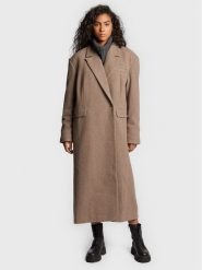 Herskind Płaszcz wełniany Wanda 4575816 Beżowy Oversize. Brązowe płaszcze Herskind, na zimę, bez wzorów, z wełny, bez kaptura. Za 1,969.00 zł.
