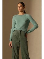Perfect Cashmere Kaszmirowy sweter "Wilma" w kolorze zielonym rozmiar: M. Zielone swetry Perfect Cashmere, m, bez wzorów, z kaszmiru, bez ramiączek. Za 228.38 zł.