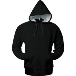 Bluza z kapturem i kieszeniami kangurowymi Kariban. Czarne bluzy z kapturem KARIBAN, l, bez wzorów, z bawełny, z kapturem. Za 267.00 zł.
