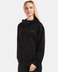 Damska bawełna bluza z kapturem Kilpi BAYA-W. Czarne bluzy Kilpi, bez wzorów, z bawełny, bez ramiączek, z kapturem. Za 422.05 zł.